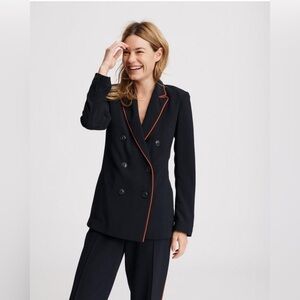 Rag & Bone Jarvis Blazer Double breasted Navy with Red Piping Size 00